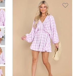 Red Dress - Me First Playful Purple Gingham Romper